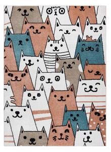 Hans Home | Dětský kusový koberec Fun Gatti Cats pink - 140x190