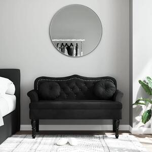 VidaXL Lavice s polštáři 120,5 x 65 x 75 cm samet [372140] Barva: Černá