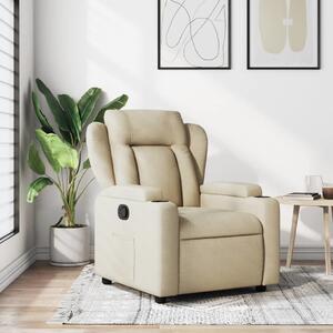 VidaXL Polohovací křeslo textil [372403] Barva: krémová