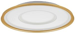 Zlaté kovové stropní LED světlo Nova Luce Figin 60 cm