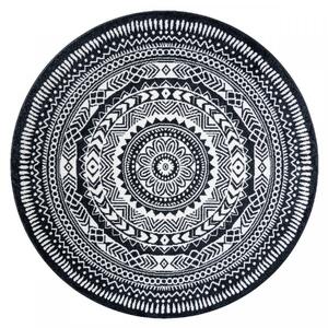 Hans Home | Kusový koberec Napkin black kruh - 120x120 (průměr) kruh