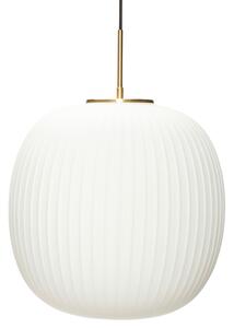 Bílé skleněné závěsné světlo Hübsch Serene 42 cm