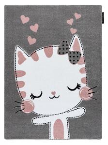 Hans Home | Dětský kusový koberec Petit Kitty cat grey - 140x190