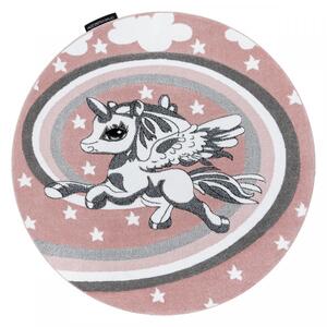 Hans Home | Dětský kusový koberec Petit Pony pink kruh - 160x160 (průměr) kruh