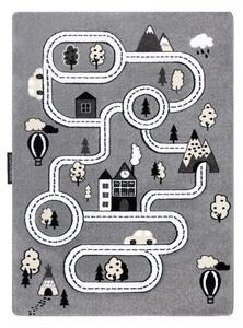 Hans Home | Dětský kusový koberec Petit Town streets grey - 140x190