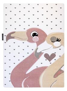 Hans Home | Dětský kusový koberec Petit Flamingos hearts cream - 140x190