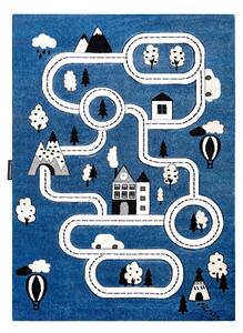 Hans Home | Dětský kusový koberec Petit Town streets blue - 140x190