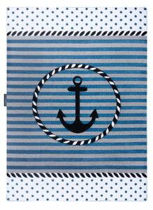 Hans Home | Dětský kusový koberec Petit Marine anchor sea blue - 140x190