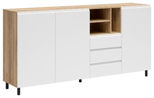ŠIROKÁ KOMODA, bílá, barvy dubu, 180/90/39,9 cm Carryhome - Online Only obývací stěny, Online Only