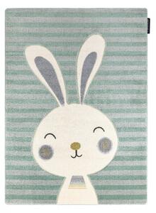Hans Home | Dětský kusový koberec Petit Rabbit green - 140x190