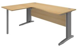 Kancelářský stůl Praktick, 160 x 120 x 73 cm, levé provedení, dezén buk