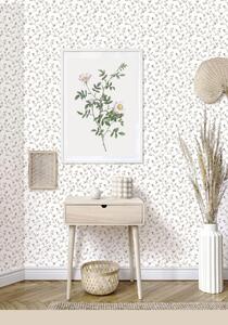 Bílá vliesová květinová tapeta na zeď, 12331, Fiori Country, Parato