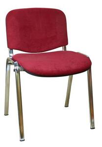 Konferenční židle ISO Velours Chrom, bordó