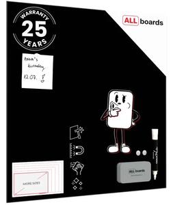 ALLboards CLASSIC TS50x50BK Skleněná tabule 50 x 50 cm