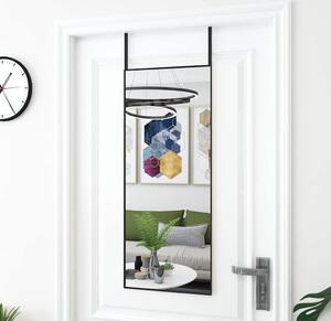VidaXL Zrcadlo na dveře 40 x 100 cm sklo a hliník [327408] Barva: Černá