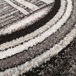 Makro Abra Moderní kusový koberec Panamero 06 Kruhy šedý Rozměr: 80x150 cm
