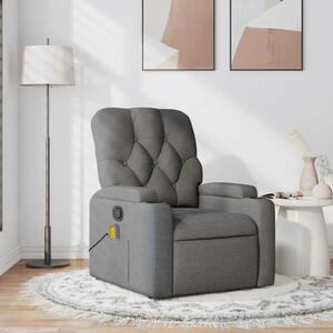 VidaXL Masážní polohovací křeslo textil [372499] Barva: Tmavě šedá