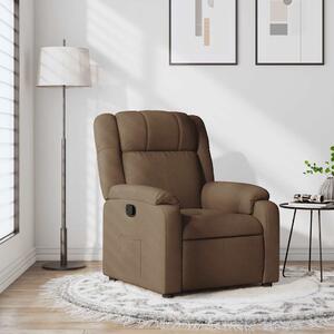 VidaXL Polohovací křeslo textil [373536] Barva: Hnědá