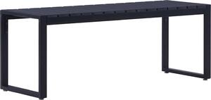 VidaXL Zahradní lavice 120,5 cm PS deska černá [49492]