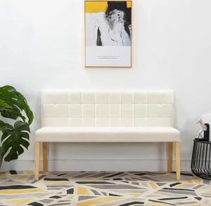 VidaXL Lavice 140 cm samet [288575] Barva: krémová