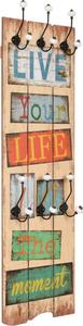 VidaXL Nástěnný věšák na kabáty s 6 háčky 120 x 40 cm [245849] Barva: Live Life