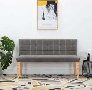 VidaXL Lavice 140 cm samet [288575] Barva: Šedá