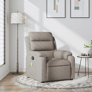 VidaXL Masážní polohovací křeslo textil [373475] Barva: taupe