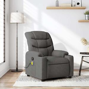 VidaXL Masážní polohovací křeslo textil [374156] Barva: Tmavě šedá