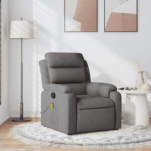VidaXL Masážní polohovací křeslo textil [373475] Barva: Tmavě šedá