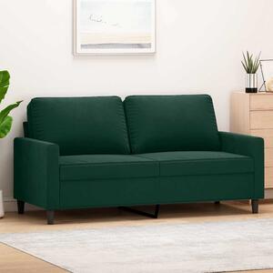 VidaXL 2místná pohovka 140 cm samet [359208] Barva: Tmavě zelená