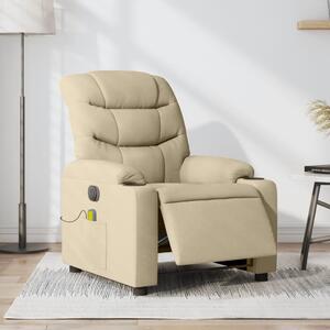 VidaXL Elektrické masážní polohovací křeslo textil [3206636] Barva: krémová
