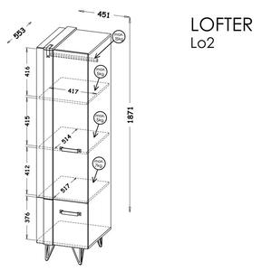 Skříň Lofter LO2