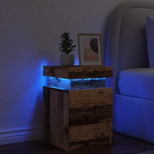 VidaXL Noční stolek s LED osvětlením 35 x 39 x 55 cm [836751] Barva: Staré dřevo