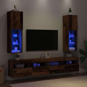 VidaXL TV skříňky s LED osvětlením 2 ks 30,5 x 30 x 102 cm [837022] Barva: Staré dřevo