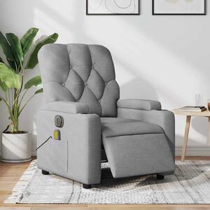 VidaXL Elektrické masážní polohovací křeslo textil [3204699] Barva: světle šedá