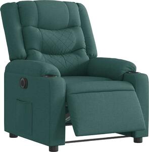VidaXL Elektrické polohovací křeslo textil [3206569] Barva: Tmavě zelená