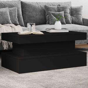 VidaXL Konferenční stolek s LED osvětlením 90 x 50 x 40 cm [839848] Barva: Černá