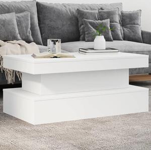 VidaXL Konferenční stolek s LED osvětlením 90 x 50 x 40 cm [839848] Barva: Bílá
