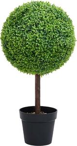 VidaXL Umělý zimostráz ve tvaru koule s květináčem zelený 50 cm [336509]