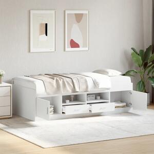 VidaXL Válenda se zásuvkami bez matrace 90 x 190 cm [3280252] Barva: Bílá