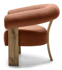 Hnědé designové křeslo KOKEI, dub Now or never 54
