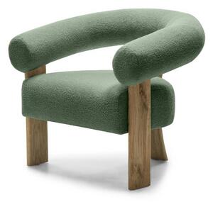 Tmavě zelené designové křeslo KOKEI, dub Now or never 37