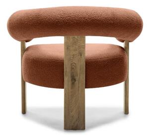 Hnědé designové křeslo KOKEI, dub Now or never 54