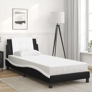 VidaXL Rám postele bez matrace Zadar 90x200 cm umělá kůže [3208158] Barva: Černobílý