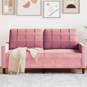 VidaXL 2místná pohovka 140 cm samet [4007629] Barva: Růžová