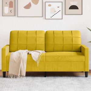VidaXL 2místná pohovka 140 cm samet [4007629] Barva: Žlutá