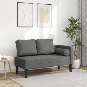 VidaXL Lenoška s poduškami textil [4007579] Barva: Tmavě šedá