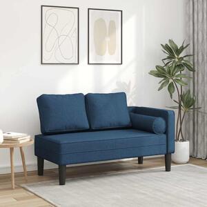 VidaXL Lenoška s poduškami textil [4007579] Barva: Modrá
