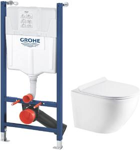 Sada podomítkový WC modul Grohe Solido 38971000, WC mísa se sedátkem s pomalým sklápěním Hagser Beno HGR10000042