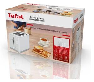 Tefal - Topinkovač se dvěma otvory SENSE 850W/230V bílá